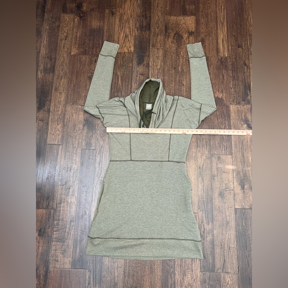 ZEROXPOSUR Cowl-Neck Sweatshirt Dress Size Women’s Large Color Green - Picture 8 of 9